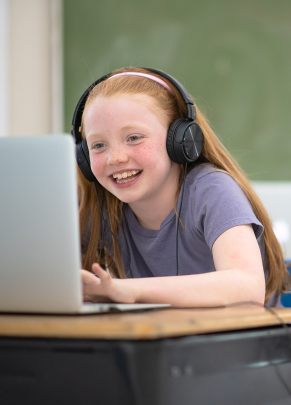girl student smiling