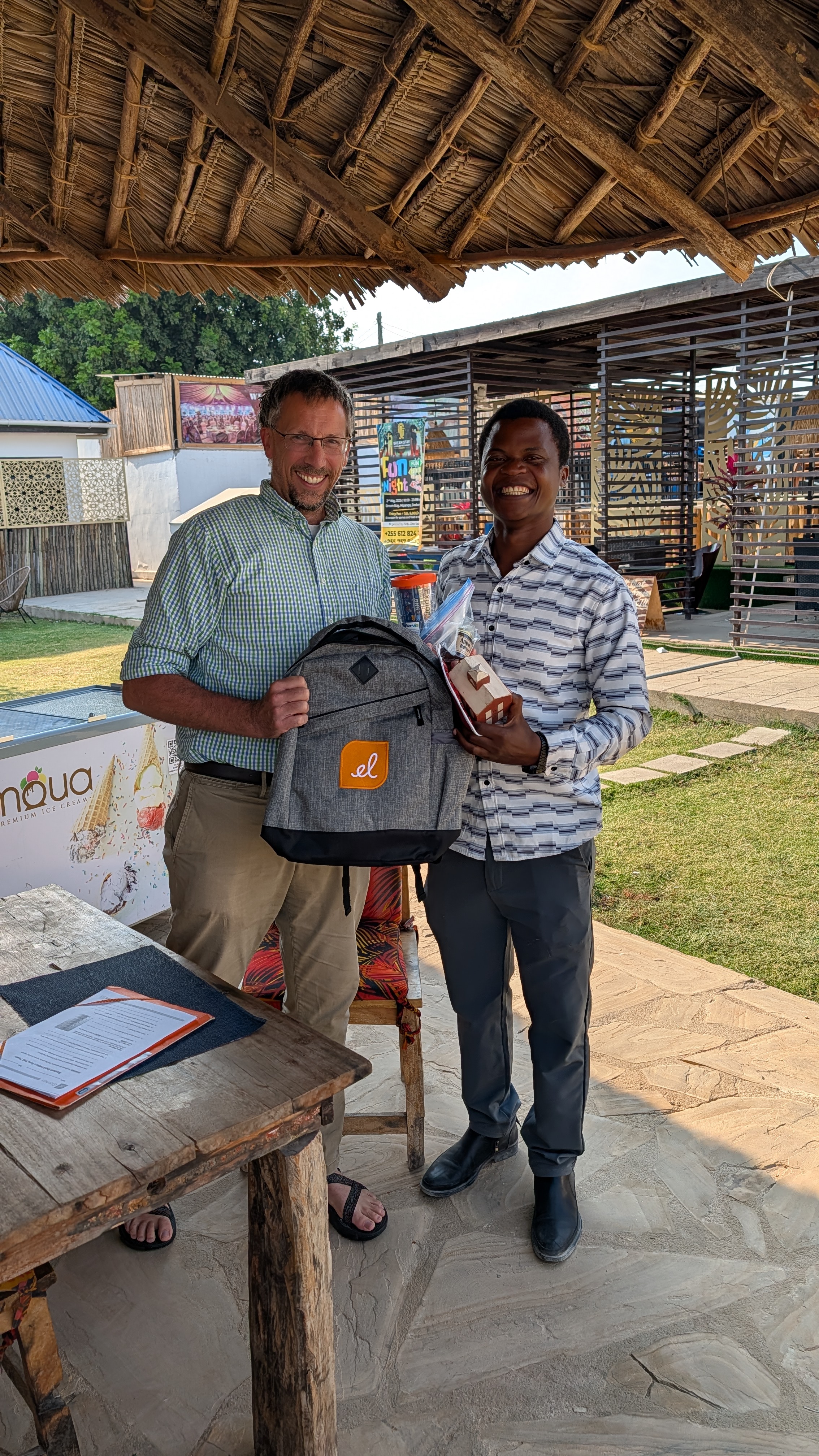 Jesse Mercer and Bishop Stanway School Director Daileth Mbelle